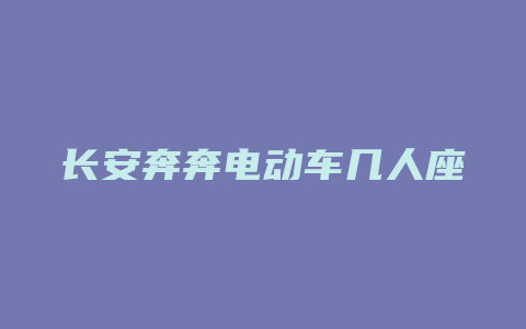 长安奔奔电动车几人座