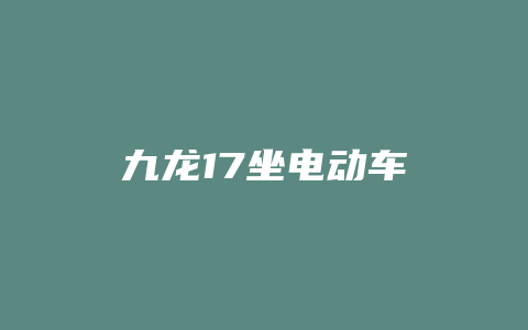 九龙17坐电动车