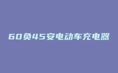 60负45安电动车充电器价格